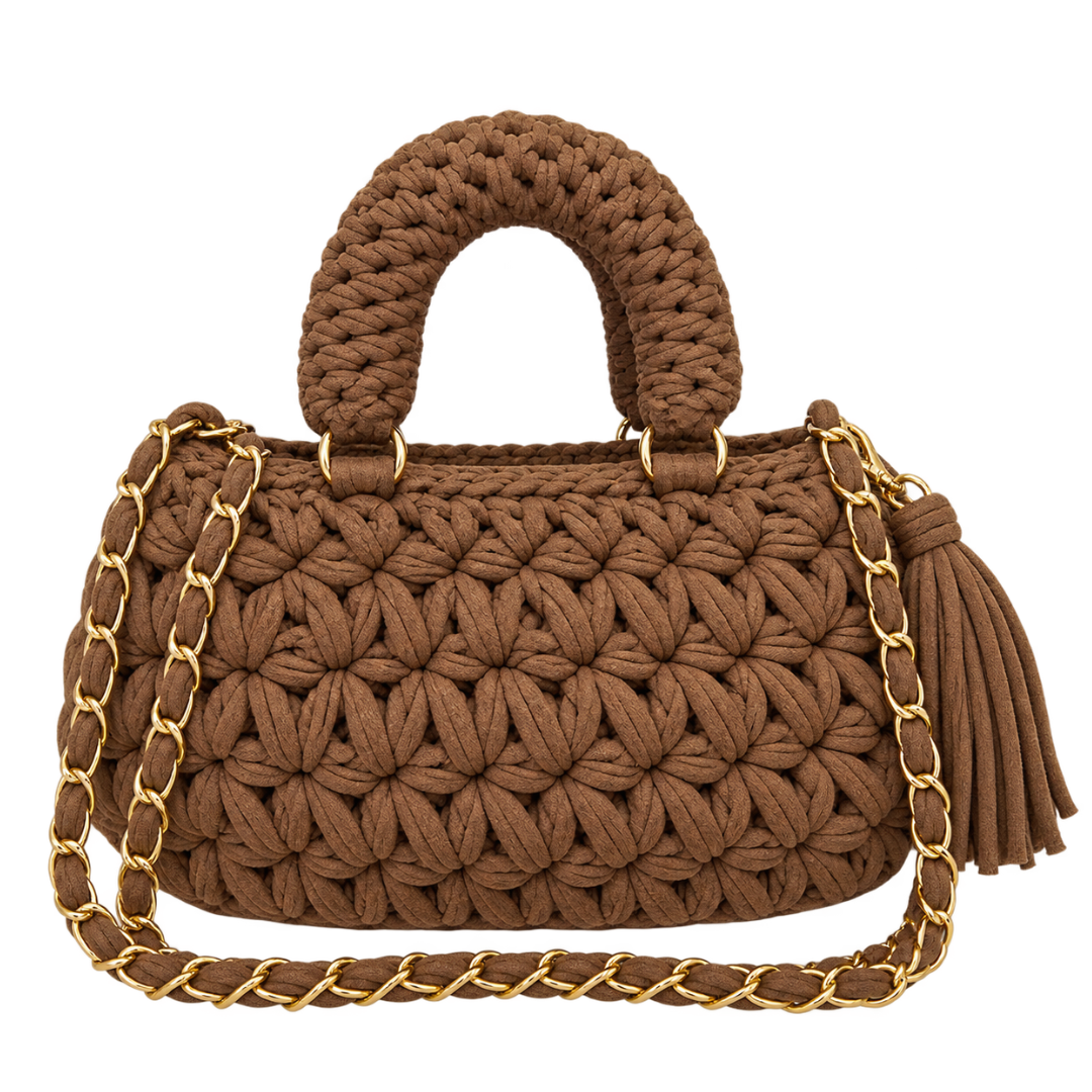 Fleur Bag | Mocha Brown / Hand, Shoulder or Crossbody Carry