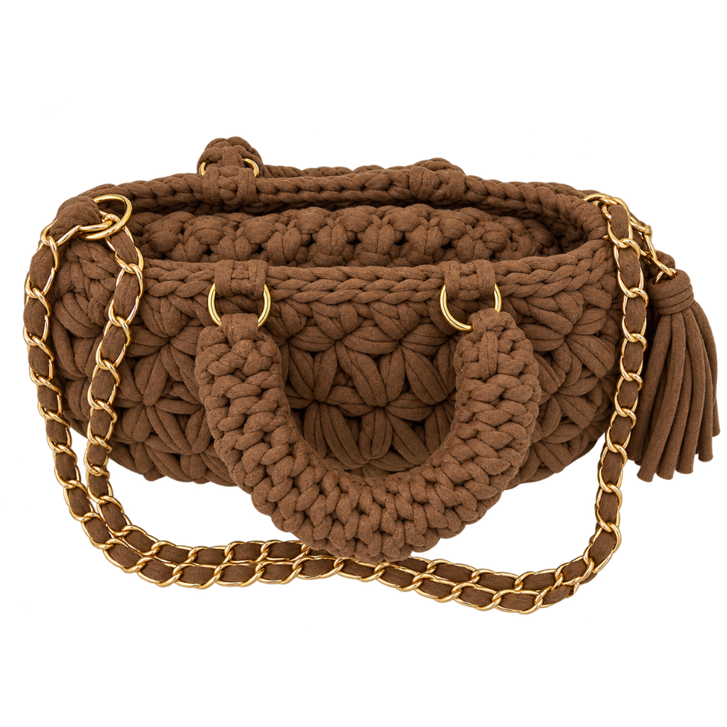 Fleur Bag | Mocha Brown / Hand, Shoulder or Crossbody Carry