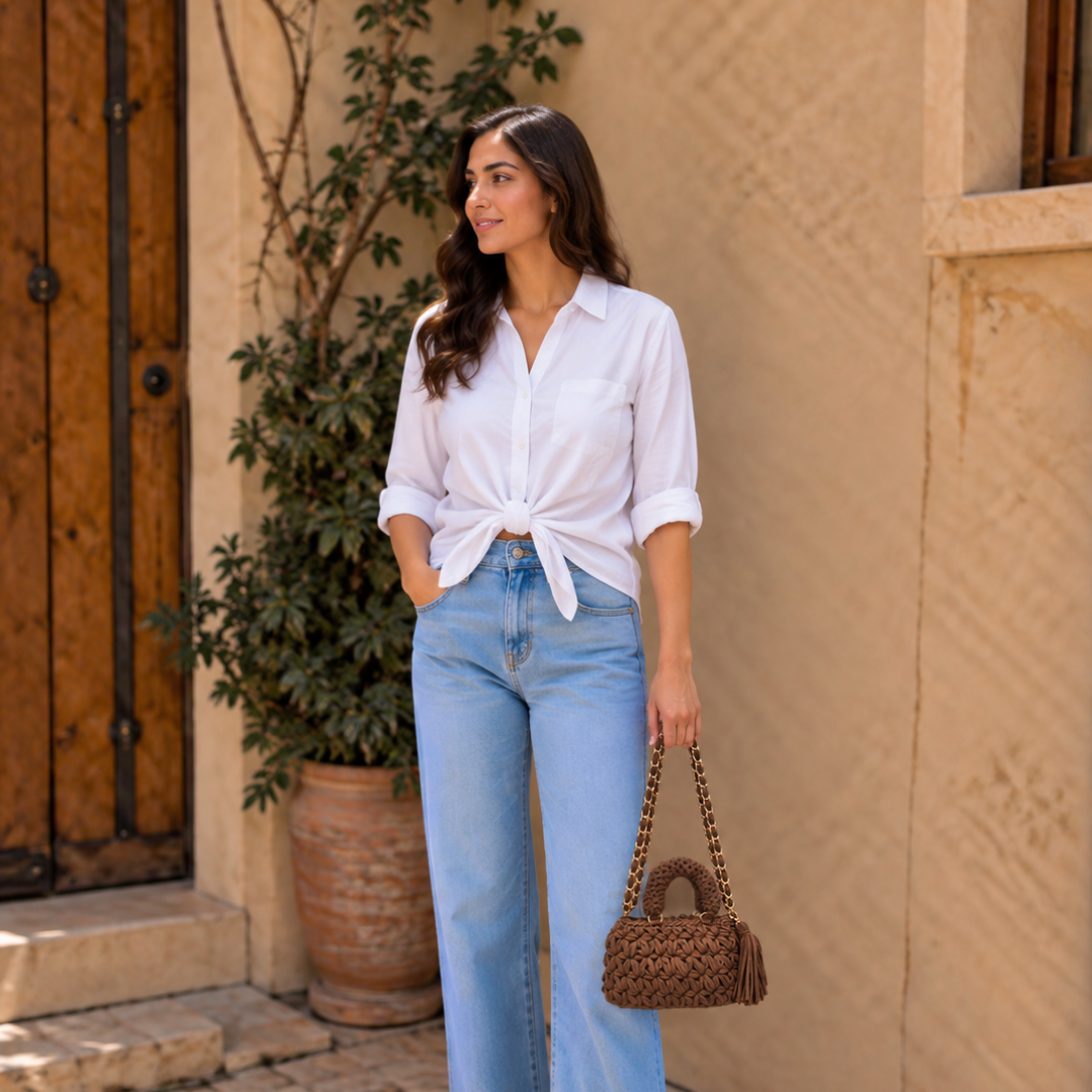Fleur Bag | Mocha Brown / Hand, Shoulder or Crossbody Carry