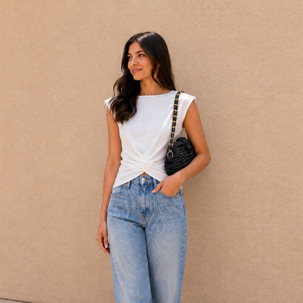 Crochet Snap Clutch | Black Sprinkle / Hand or Shoulder Carry