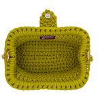 Crochet Snap Clutch | Olive / Hand or Shoulder Carry