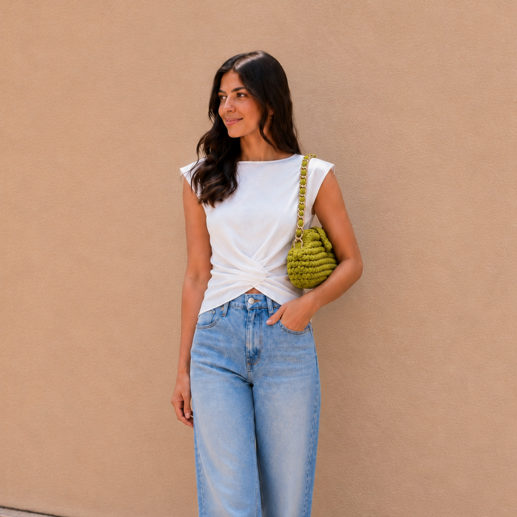 Crochet Snap Clutch | Olive / Hand or Shoulder Carry