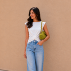 Crochet Snap Clutch | Olive / Hand or Shoulder Carry