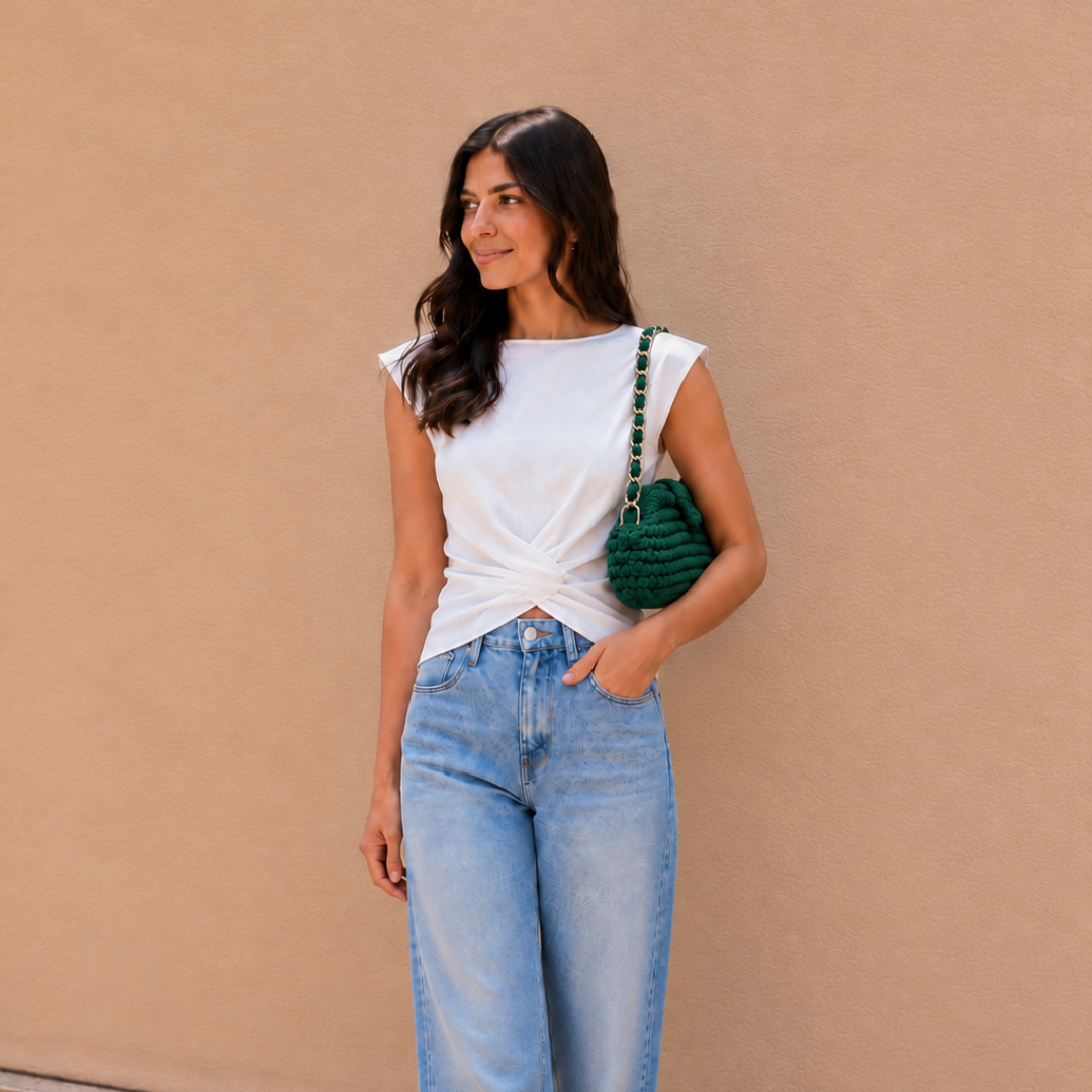 Crochet Snap Clutch | Deep Emerald / Hand or Shoulder Carry