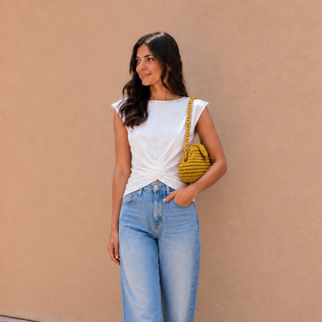 Crochet Snap Clutch | Mustard Yellow / Hand or Shoulder Carry