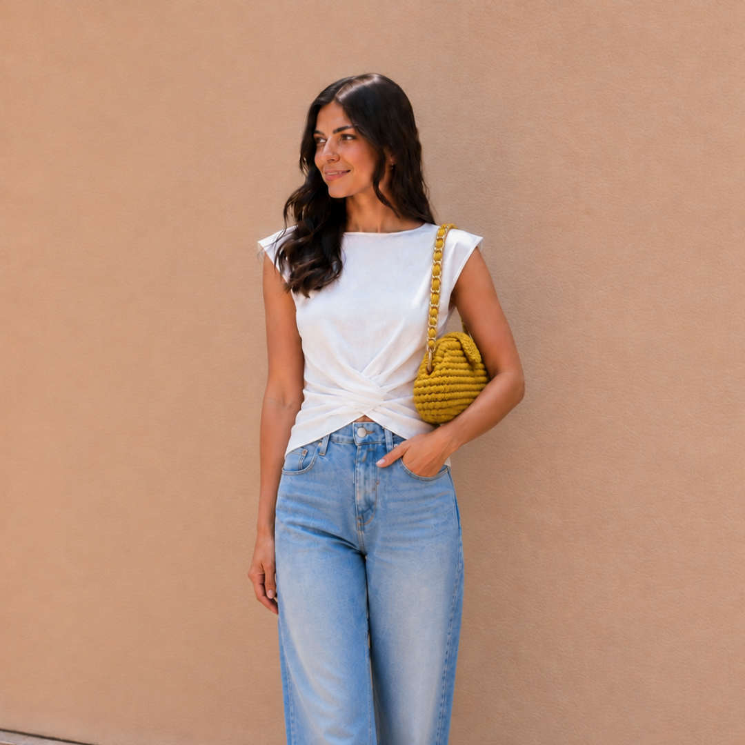 Crochet Snap Clutch | Mustard Yellow / Hand or Shoulder Carry