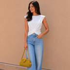 Crochet Snap Clutch | Mustard Yellow / Hand or Shoulder Carry