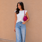 Crochet Snap Clutch | Fuchsia Pink / Hand or Shoulder Carry
