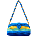 Crochet Snap Clutch | Sunlit Azure / Hand or Shoulder Carry