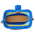 Crochet Snap Clutch | Sunlit Azure / Hand or Shoulder Carry