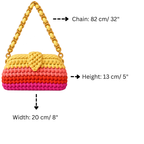 Crochet Snap Clutch | Rani Sunset/ Hand or Shoulder Carry