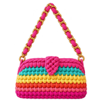 Crochet Snap Clutch | Birthday Cake/ Hand or Shoulder Carry