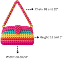 Crochet Snap Clutch | Birthday Cake/ Hand or Shoulder Carry