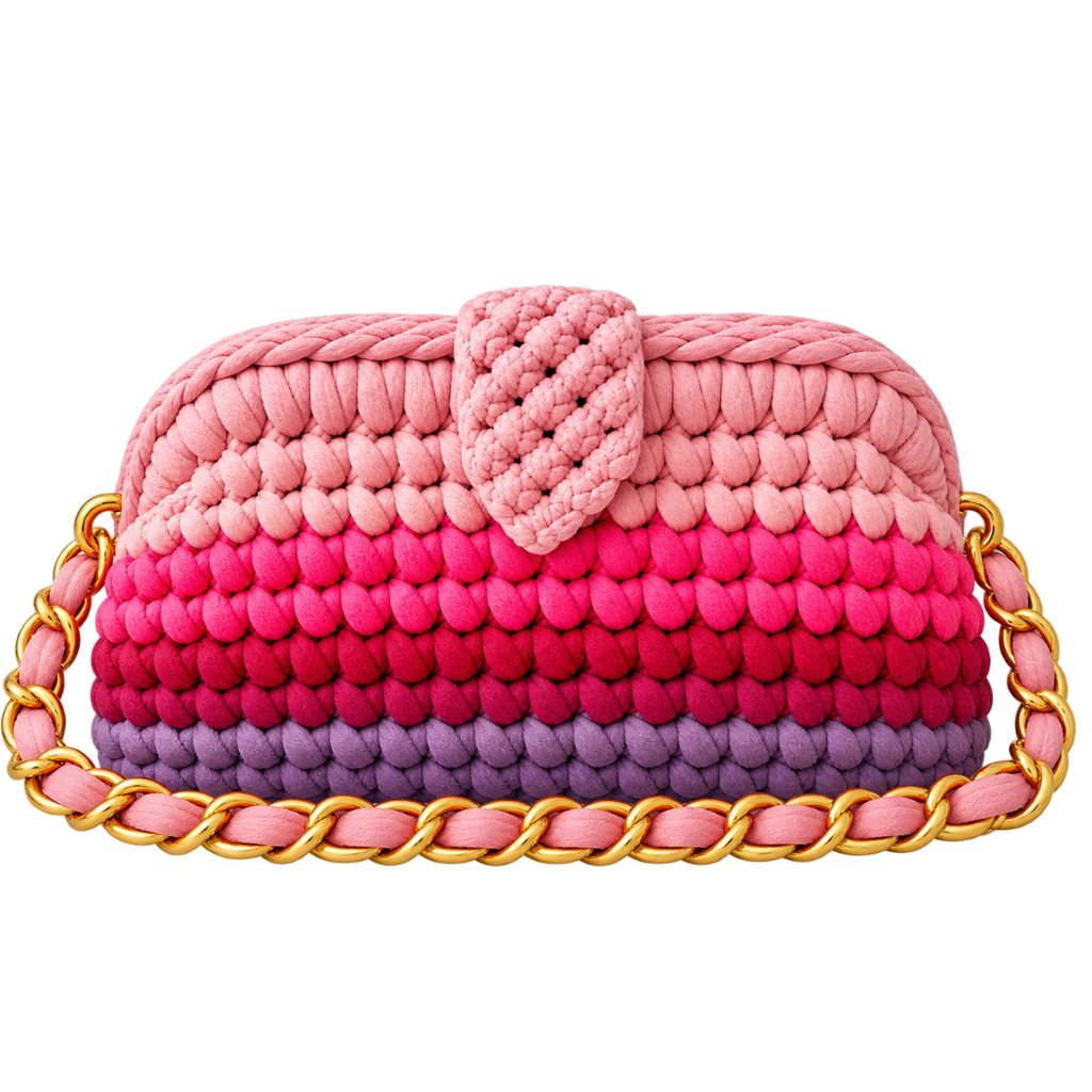 Crochet Snap Clutch | Petal Flush Hand/ or Shoulder Carry