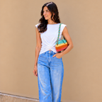 Crochet Snap Clutch | Tropical Sorbet/ Hand or Shoulder Carry