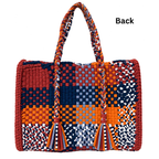 Oversized Tote / Hand / Shoulder Carry Navy Blue, Orange, Rust, Maroon, Denim Blue, Off White