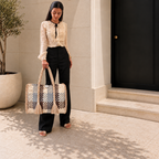 Oversized Tote / Hand / Shoulder Carry |Off white, Beige, Grey, Brown