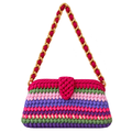 Crochet Snap Clutch | Garden Plum | Hand or Shoulder Carry