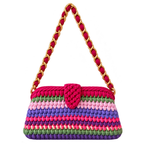 Crochet Snap Clutch | Garden Plum | Hand or Shoulder Carry