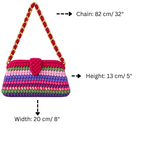 Crochet Snap Clutch | Garden Plum | Hand or Shoulder Carry