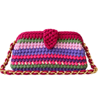 Crochet Snap Clutch | Garden Plum | Hand or Shoulder Carry