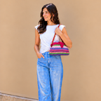 Crochet Snap Clutch | Garden Plum | Hand or Shoulder Carry