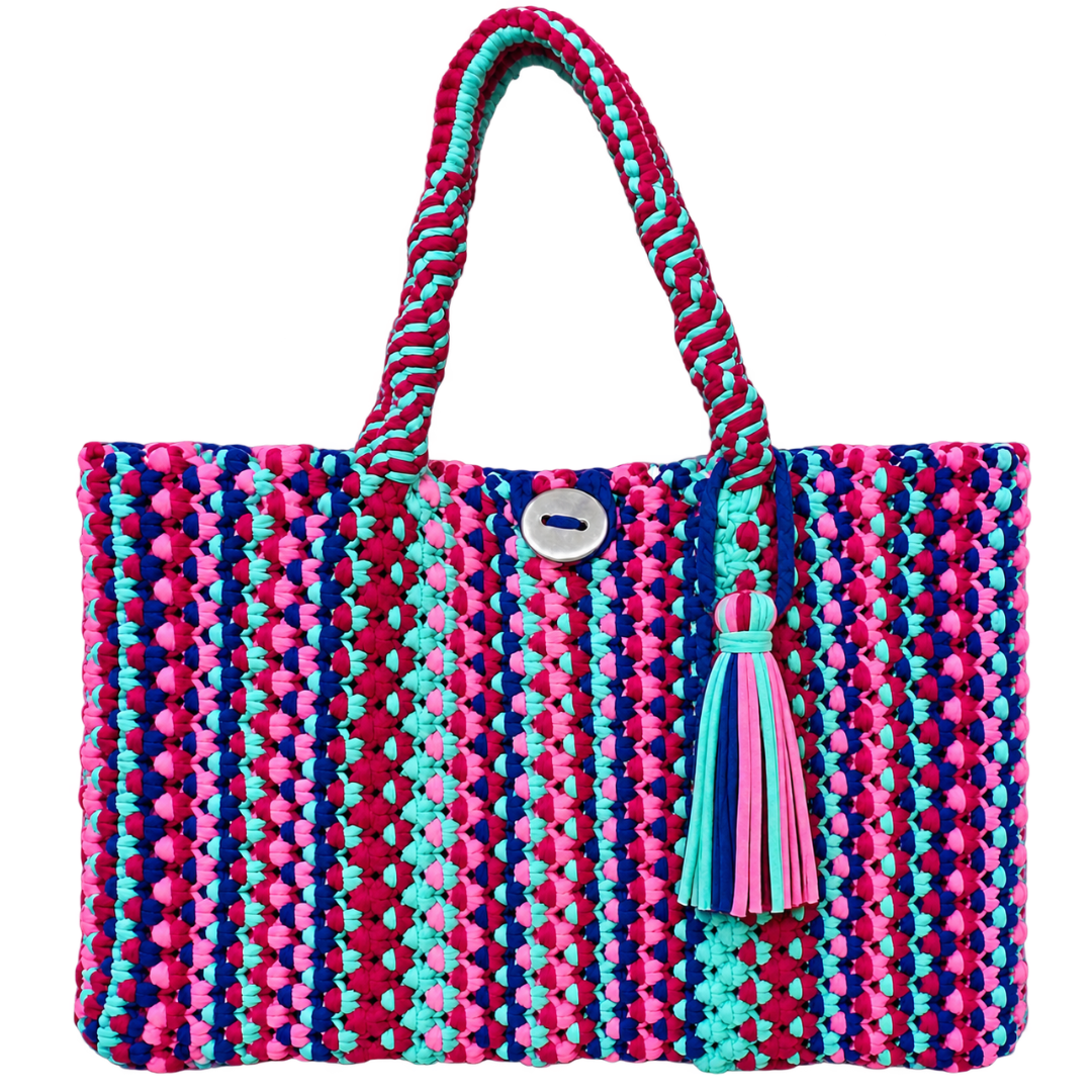 Macrame Tote | Purple Galaxy