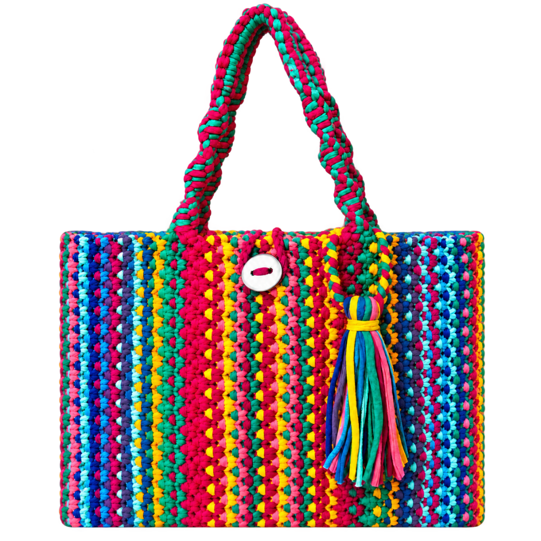 Macrame Tote | Rainbow
