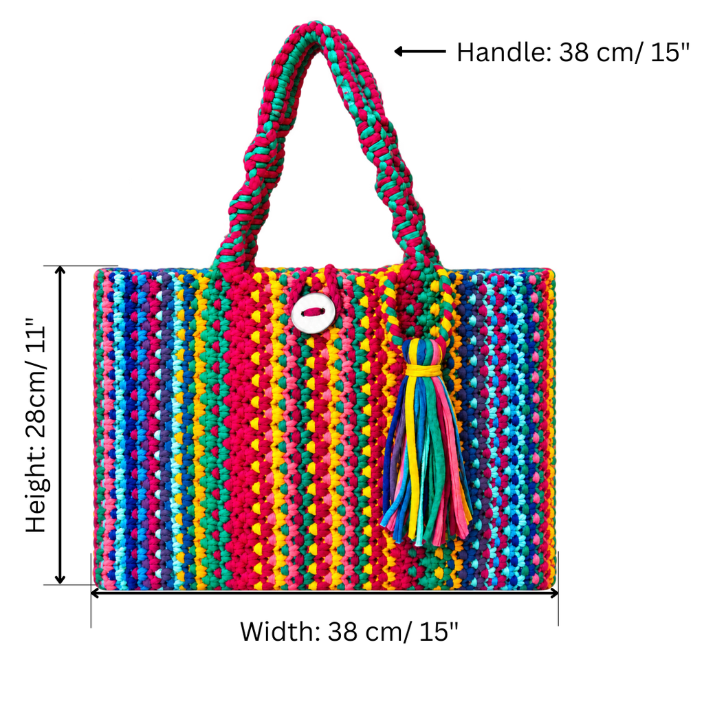 Macrame Tote | Rainbow