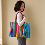 Macrame Tote | Rainbow