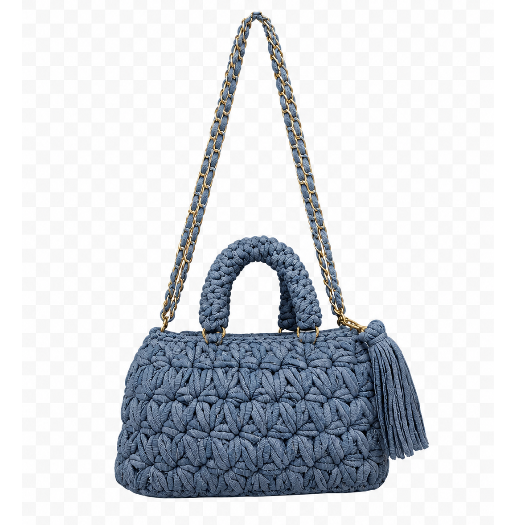 Fleur Bag | Stone Blue / Hand, Shoulder or Crossbody Carry