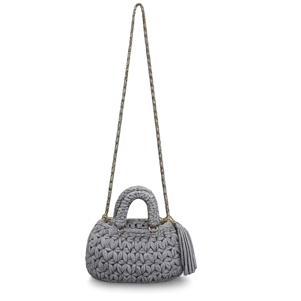 Fleur Bag | Grey / Hand, Shoulder or Crossbody Carry