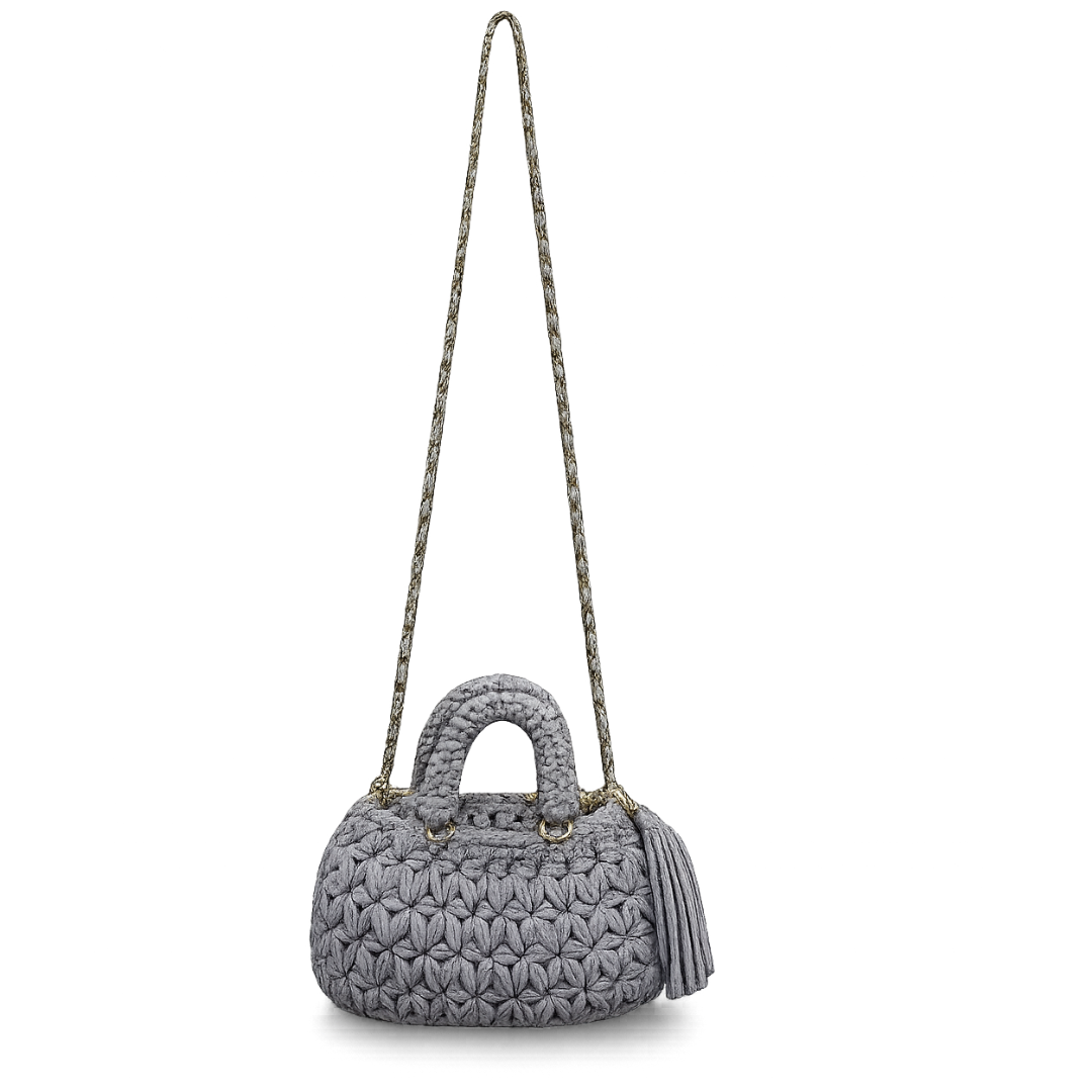 Fleur Bag | Grey / Hand, Shoulder or Crossbody Carry