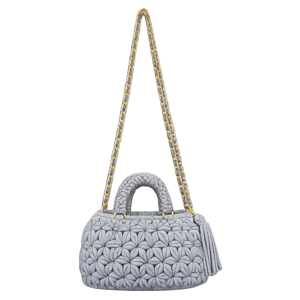 Fleur Bag | Grey / Hand, Shoulder or Crossbody Carry