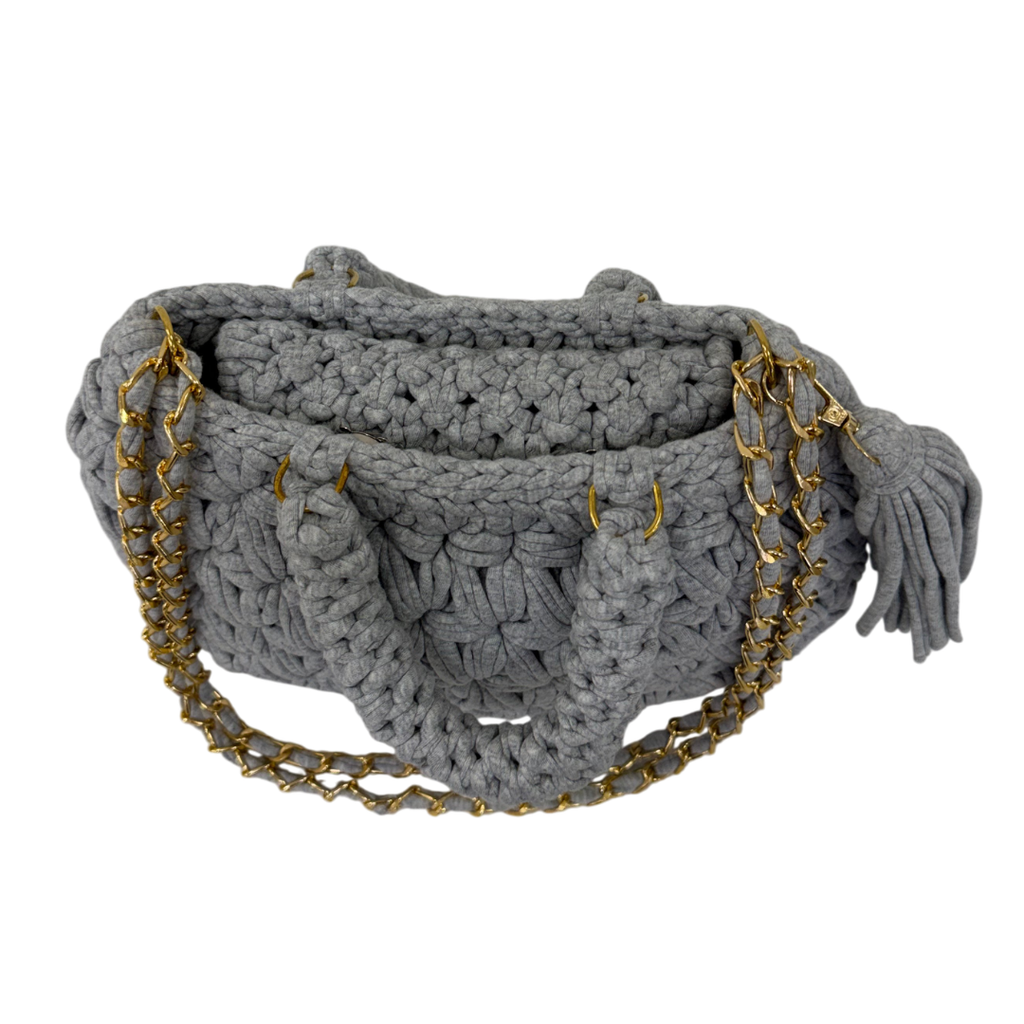 Fleur Bag | Grey / Hand, Shoulder or Crossbody Carry