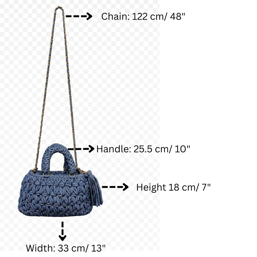 Fleur Bag | Stone Blue / Hand, Shoulder or Crossbody Carry