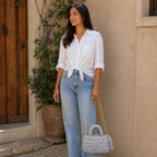 Fleur Bag | Grey / Hand, Shoulder or Crossbody Carry