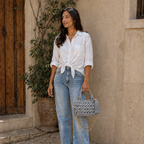 Fleur Bag | Grey / Hand, Shoulder or Crossbody Carry