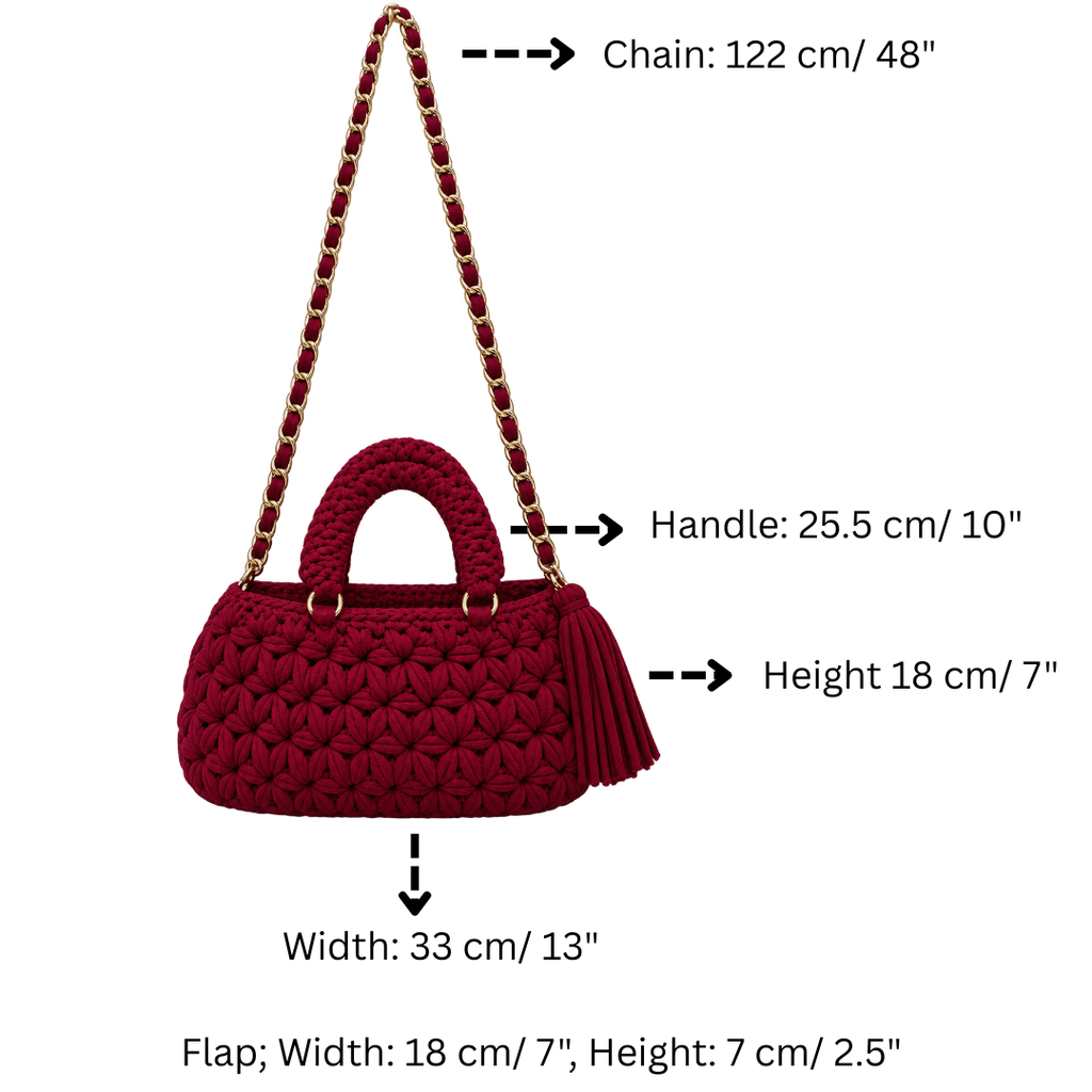 Fleur Bag | Blood Red / Hand, Shoulder or Crossbody Carry