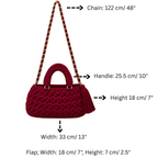 Fleur Bag | Blood Red / Hand, Shoulder or Crossbody Carry
