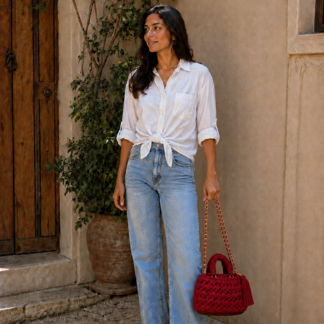Fleur Bag | Blood Red / Hand, Shoulder or Crossbody Carry
