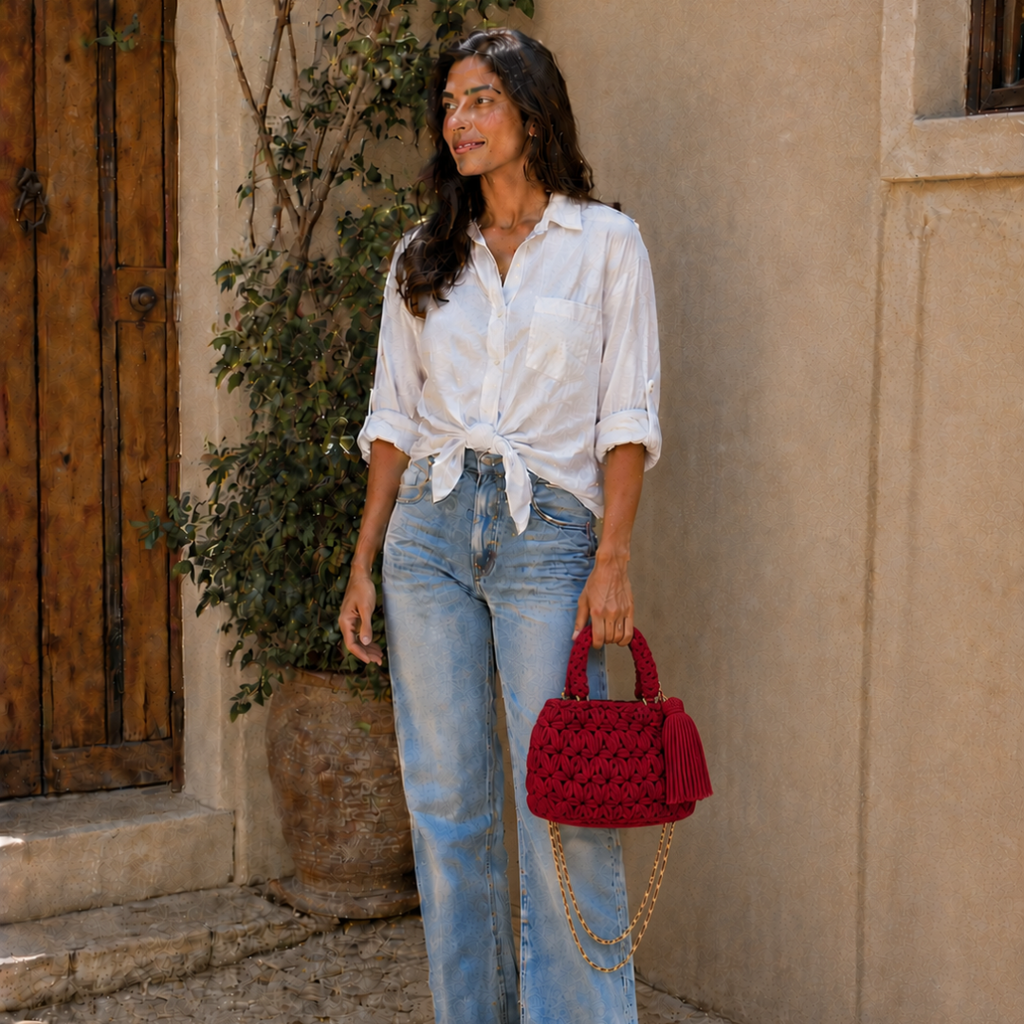 Fleur Bag | Blood Red / Hand, Shoulder or Crossbody Carry