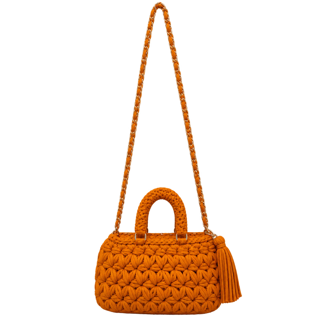 Fleur Bag | Mustard Orange / Hand, Shoulder or Crossbody Carry