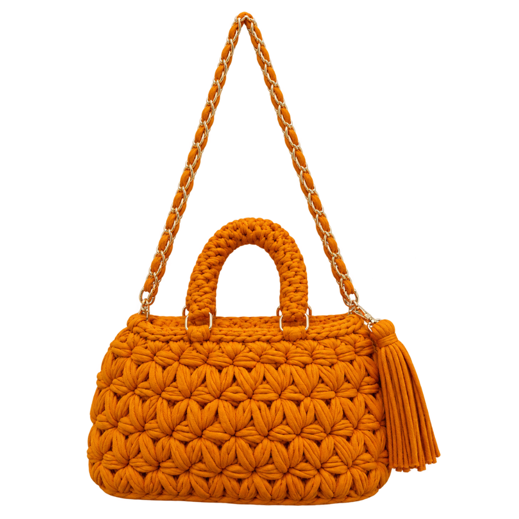 Fleur Bag | Mustard Orange / Hand, Shoulder or Crossbody Carry