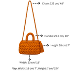Fleur Bag | Mustard Orange / Hand, Shoulder or Crossbody Carry