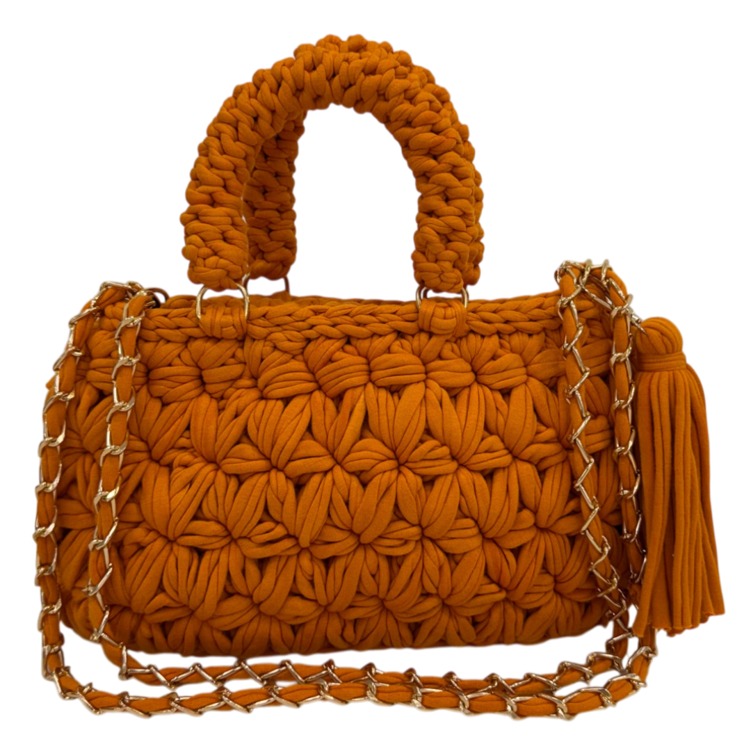 Fleur Bag | Mustard Orange / Hand, Shoulder or Crossbody Carry