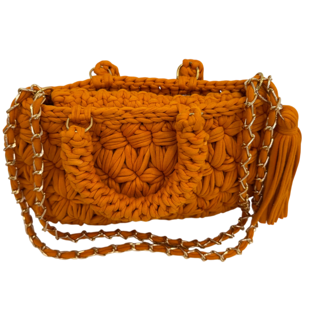 Fleur Bag | Mustard Orange / Hand, Shoulder or Crossbody Carry