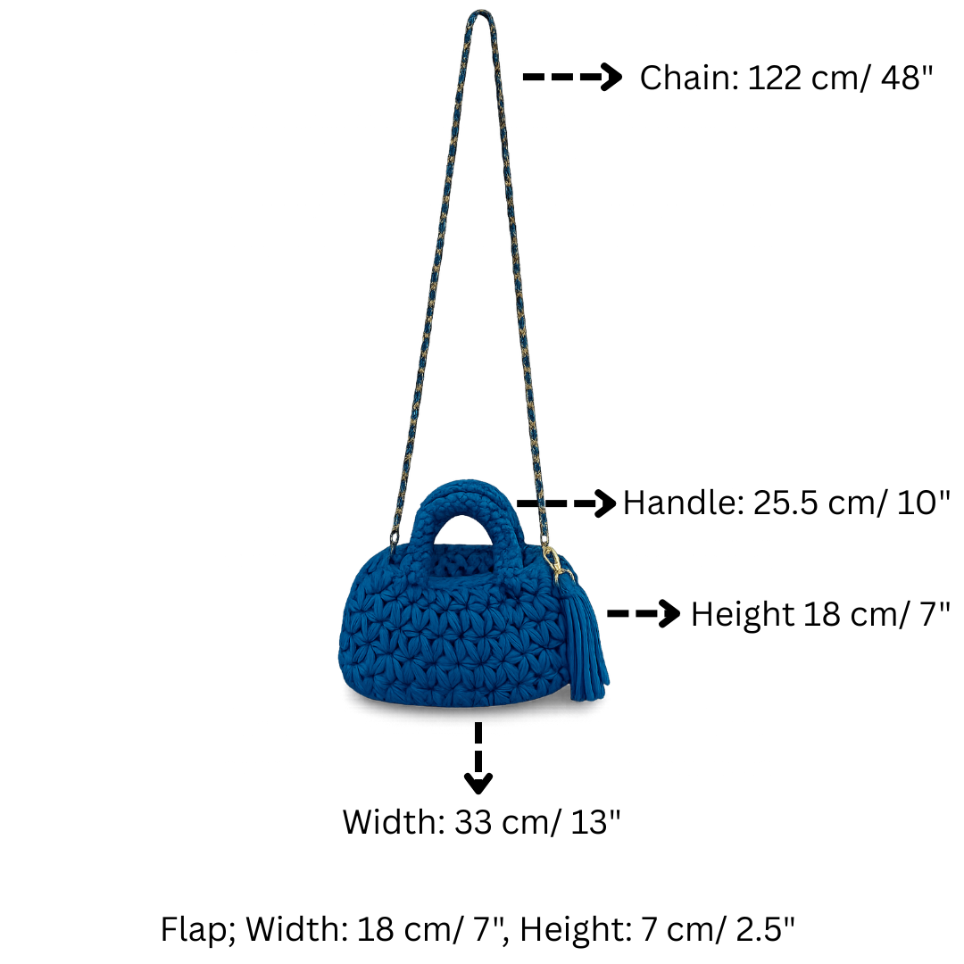 Fleur Bag | Royal Blue / Hand, Shoulder or Crossbody Carry
