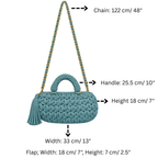 Fleur Bag | Sky Blue / Hand, Shoulder or Crossbody Carry