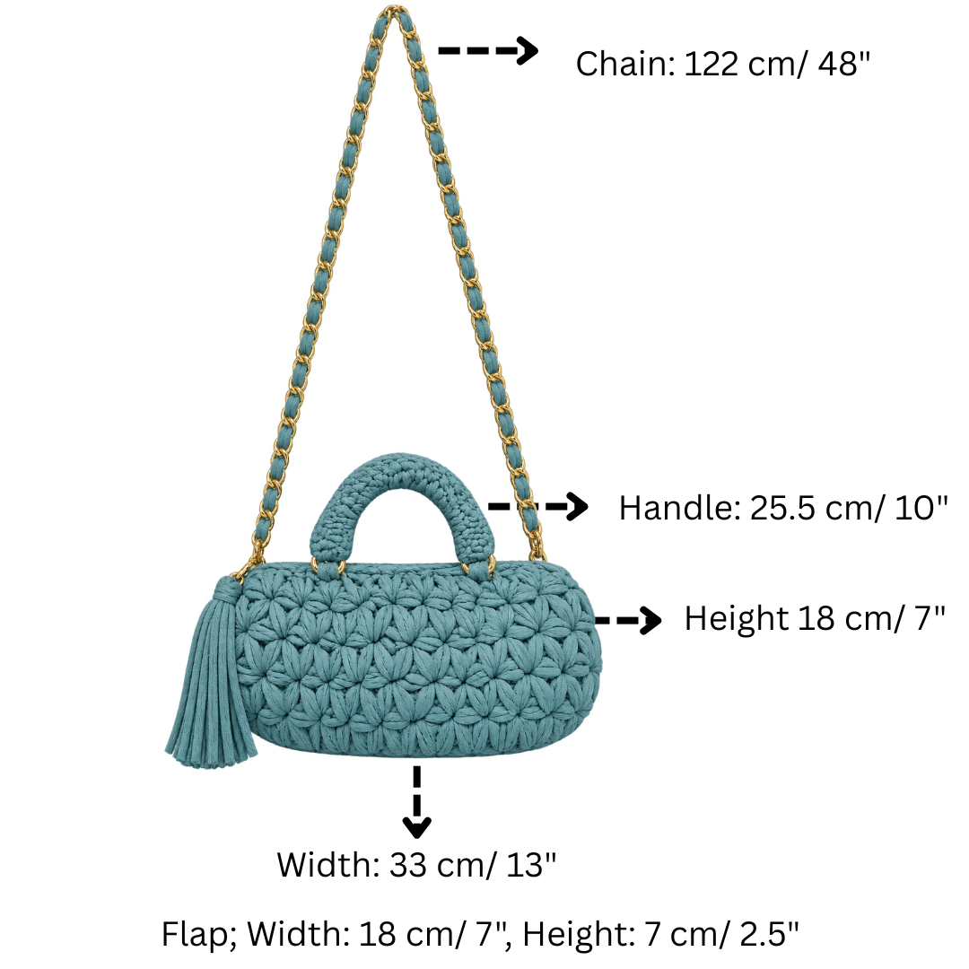 Fleur Bag | Sky Blue / Hand, Shoulder or Crossbody Carry